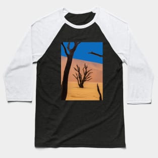 Namibia. Namib-Naukluft National Park. Deadvlei. Framed Dead Trees. Baseball T-Shirt